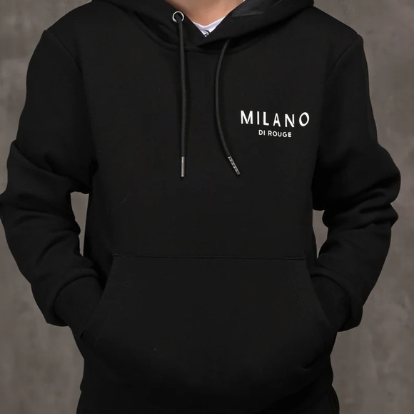 MILANO DI ROUGE Lux Kids Lennox Hooded Sweatshirt 🚨missing cord🚨size Large - Picture 1 of 6